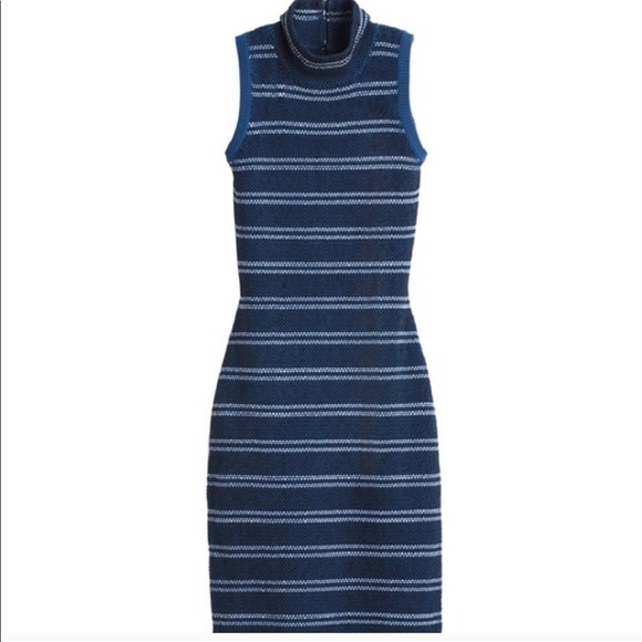 Mock Neck Sheath Midi Dress - Picture 1 of 3